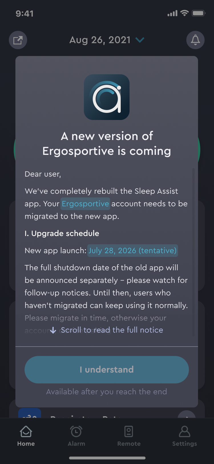 Ergosportive popup start